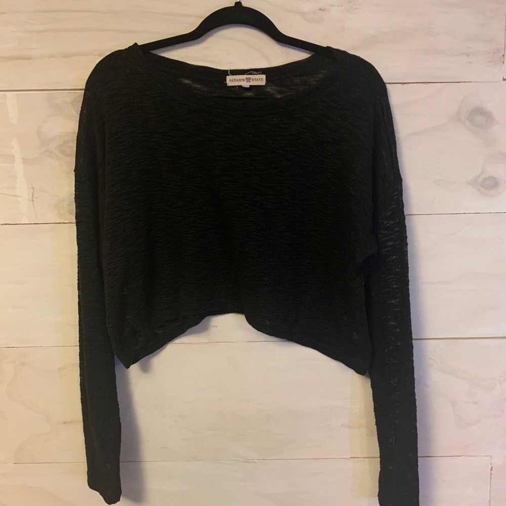 Black cropped sweater